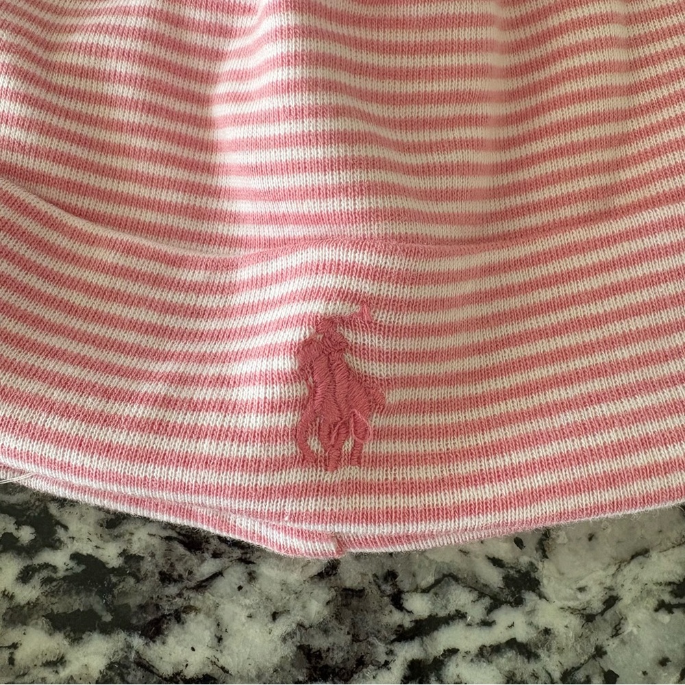 Ralph Lauren Baby Girl Paisley Pink Cotton Hat One Size - Picture 6 of 9